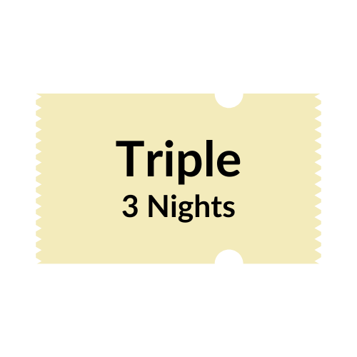 triple ticket for 3 nights